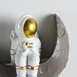 Spaceman Wall Sculpture Resin Art Statue Home Decoration 14.5x6x14cm