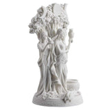 Maxbell Antique Triple Goddess Statue Resin Figurine Sculpture Decor White