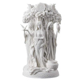 Maxbell Antique Triple Goddess Statue Resin Figurine Sculpture Decor White