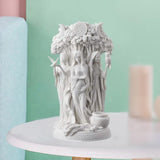 Maxbell Antique Triple Goddess Statue Resin Figurine Sculpture Decor White