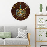 Islamic Decor Ramadan Eid Gift Round Islamic Wall Clock Mute Quartz Clocks C