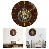 Islamic Decor Ramadan Eid Gift Round Islamic Wall Clock Mute Quartz Clocks C