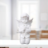 Resin White Angel Statue Desktop Decor Collection Window Props Christmas prayer boy