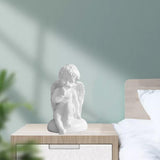 Resin White Angel Statue Desktop Decor Collection Window Props Christmas sitting