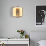 Modern LED Lamp Wall Clock Minimalistic Silent Quartz Mechanism,Home Decor Gold Square