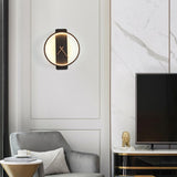 Modern LED Lamp Wall Clock Minimalistic Silent Quartz Mechanism,Home Decor Black Round