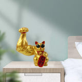 Chinese Lucky Cat Waving Arm Good Luck Feng Shui Home Door Interior Decor golden luck