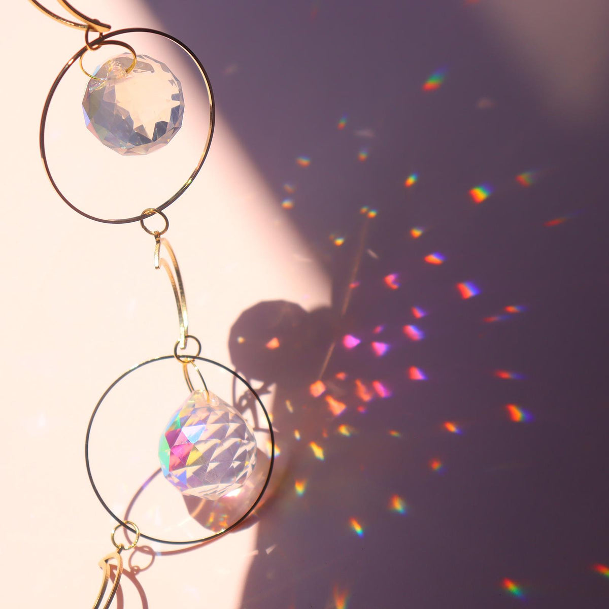 Maxbell  Crystal Prism Ball Feng Shui Pendants Hanging Rainbow Sun Catcher Style 6