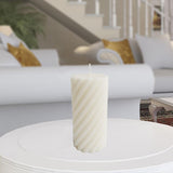 Pillar Candle Handmade Paraffin Candles Wedding Home Decor Diagonal Stripe