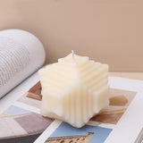 Geometric Candle Soy Wax Candle Home Decor Candle White