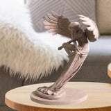 Redemption Angel Sculpture Female Form Angel Wing Statue Bookcase Decoration