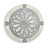 Medallions Metal Round Wall Decor. Home Living Room Wall Sculptures White