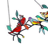 Maxbell  Birds On A Wire Suncatcher Window Panel Hanging Suncatcher Home Decor