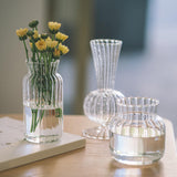 Maxbell  Clear Glass Flower Vase Stem Plant Jar Table Floral Display Decor 7.5x8.5cm