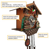 Wooden Retro Cuckoo Clock Wall Clocks Farmhouse Clock Windchime House Boat