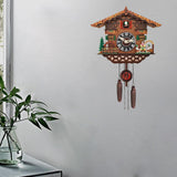 Wooden Retro Cuckoo Clock Wall Clocks Farmhouse Clock Windchime House Boat