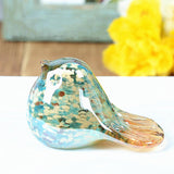 Glass Bird Figurine Simulated Bird Animals Figure Home Decor Light Blue