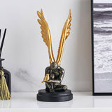 Retro Angel Wing Figures Vivid Statue Office Decor Accessory Ornament Gift golden