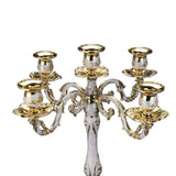 Candlestick Wedding Party Candle Holder Retro Candelabra Table Decoration 5 Arm Gold