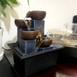 1pc Tabletop Fountain Feng Shui Ornaments Waterfall Small Size Decor Craft