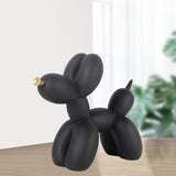 Balloon Dog Statue Puppy Figurine Art Sculpture Home Decor Furnishing Black