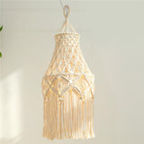 Maxbell  Macrame Woven Light Shade Chandeliers Hanging Lamp Cover Boho Home Decor