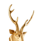 3D Deer Head Statue Sculpture Animal Figurine Wall Home Resin Decor Gold