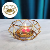 Tea Light Candle Holder Metal Cage Candlestick for Desktop Home Decoration A