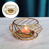 Maxbell Tea Light Candle Holder Metal Cage Candlestick for Desktop Home Decoration B