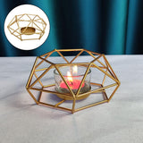 Tea Light Candle Holder Metal Cage Candlestick for Desktop Home Decoration C