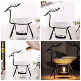 Oil Burner Scented Ceramic Aroma Oil Warmer Censer Furnace Spa Yoga Black