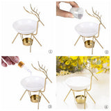 Oil Burner Scented Ceramic Aroma Oil Warmer Censer Furnace Spa Yoga Golden