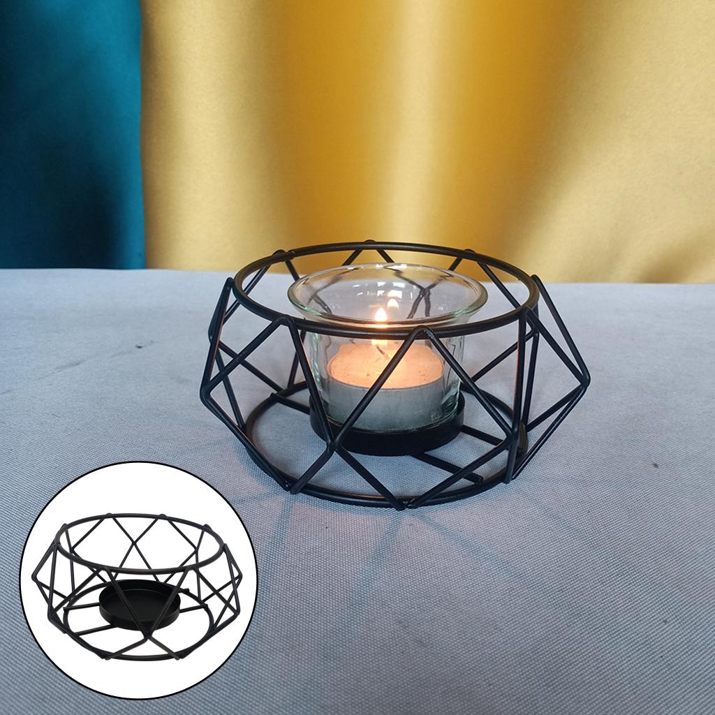 Geometric Votive Tea Light Holder Candlestick Desktop Centerpiece Style 1