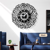 Religious Islamic Quartz Wall Clock Muslim Kids Room Eid Decor Black