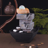 Indoor Feng Shui Tabletop Fountain Ornaments Relaxing Home Office Decor A