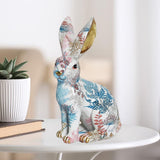 Nordic Rabbit Statue Resin Craft Desktop Ornament Home Decor Gift Sitting