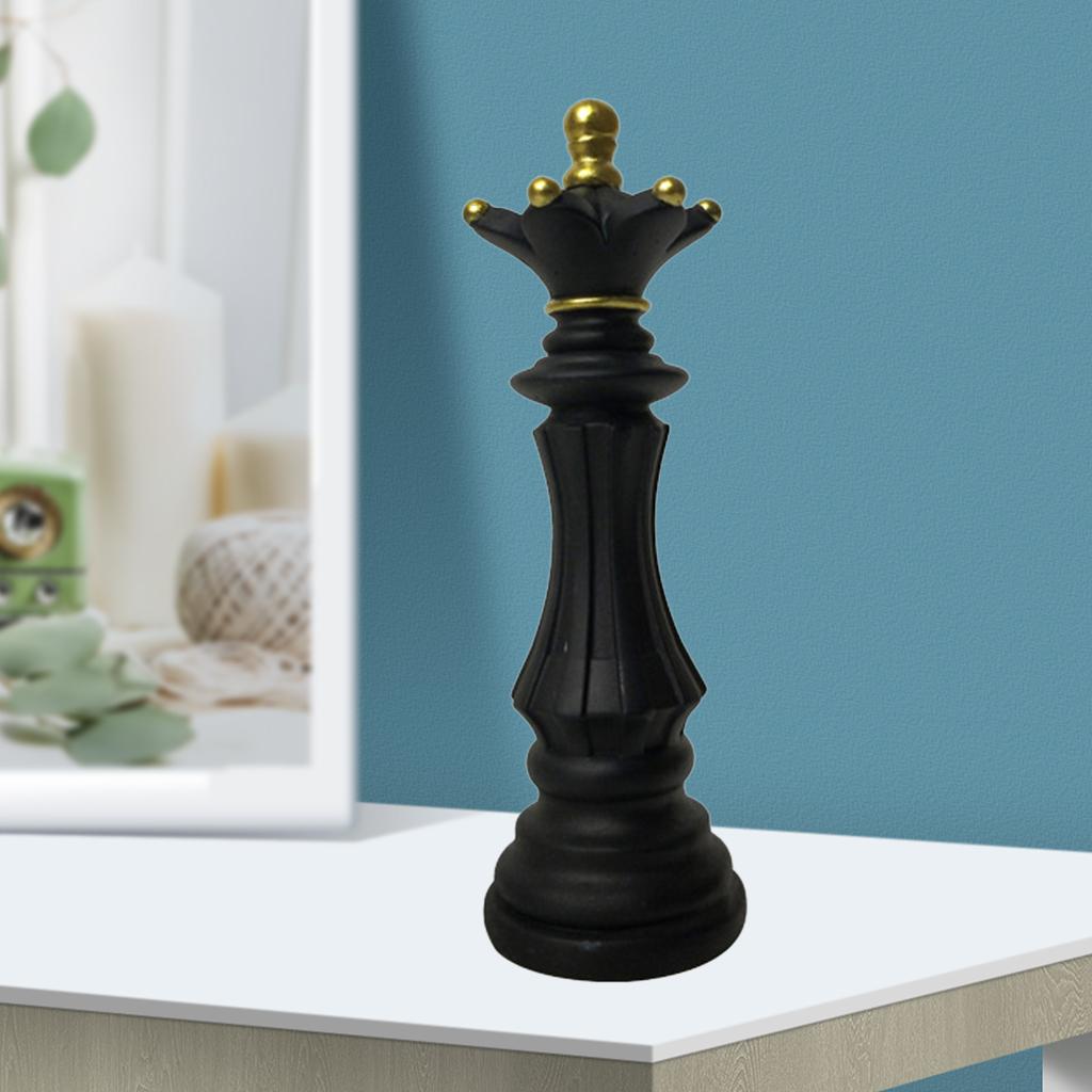 International Chess Sculpture Ornament Figurine Office Artwork Craft Queen