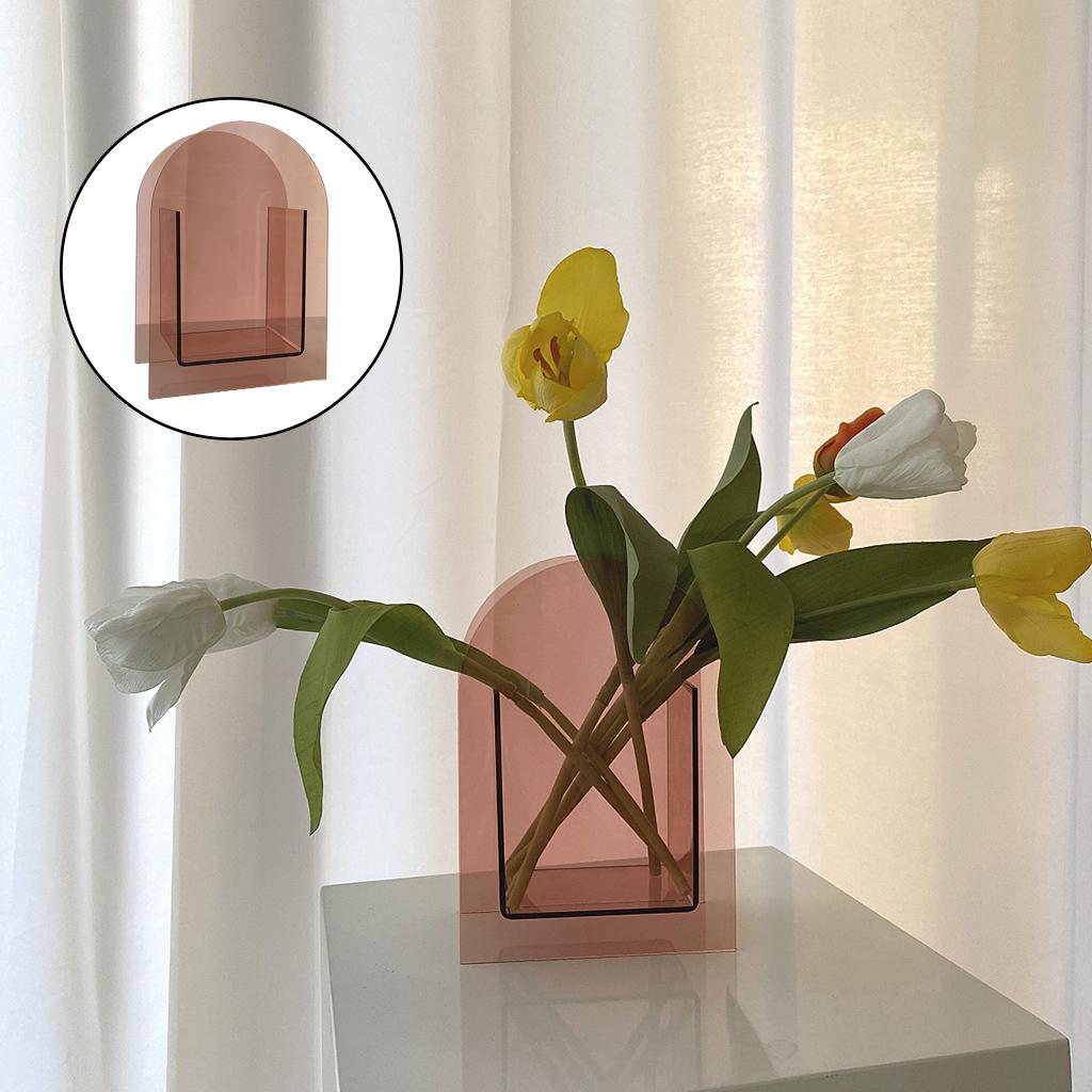 Maxbell  Geometric Acrylic Vase Morden Home Wedding Decor Centerpiece Gift Arch