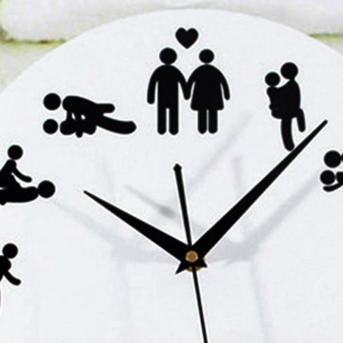 Round Wall Clock Funny Effect Sex Position Wall Watch Bedroom Decor