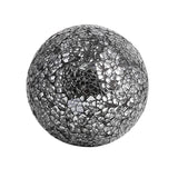 3Pcs Housewares Glass Decorative Balls Home Decor Mosaic Sphere Silver Black