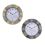 Maxbell 13'' Wall Clock Quartz Indoor Outdoor Bedroom Living Room Cafe Bright Color