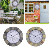Maxbell 13'' Wall Clock Quartz Indoor Outdoor Bedroom Living Room Cafe Bright Color