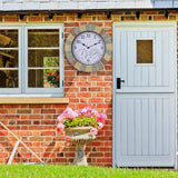 Maxbell 13'' Wall Clock Quartz Indoor Outdoor Bedroom Living Room Cafe Bright Color
