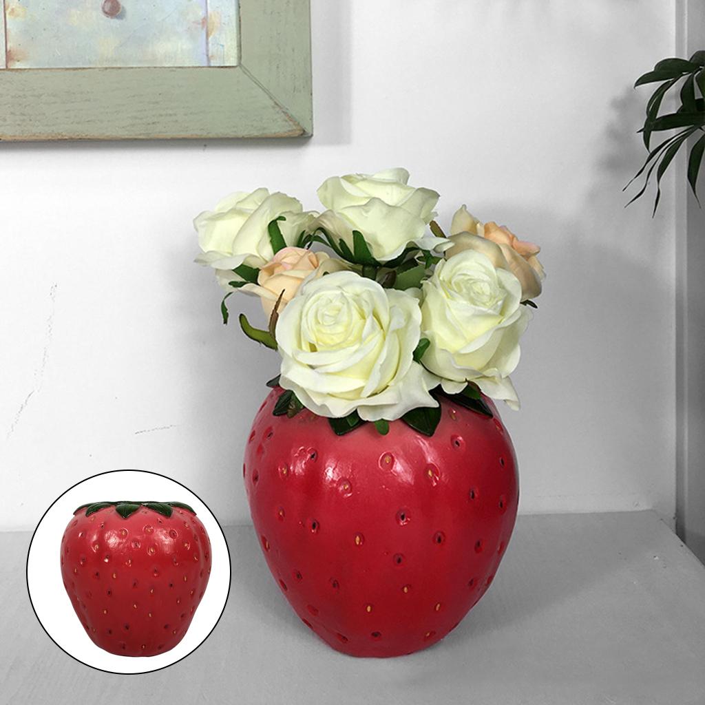 Maxbell  Decorative Strawberry Vase Desktop Flower Pot Planter Holder Ornament Small