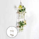 Maxbell Hanging Glass Vase Flower Plant Hydroponics Bottle Test Tube Container Decor