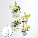 Maxbell Hanging Glass Vase Flower Plant Hydroponics Bottle Test Tube Container Decor