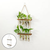 Maxbell Hanging Glass Vase Flower Plant Hydroponics Bottle Test Tube Container Decor