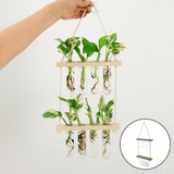 Maxbell Hanging Glass Vase Flower Plant Hydroponics Bottle Test Tube Container Decor