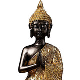Maxbell Buddha Statue Gold Figurines Sculpture Meditation Decor 11.8x8.3x19.5cm