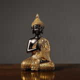 Maxbell Buddha Statue Gold Figurines Sculpture Meditation Decor 11.8x8.3x19.5cm
